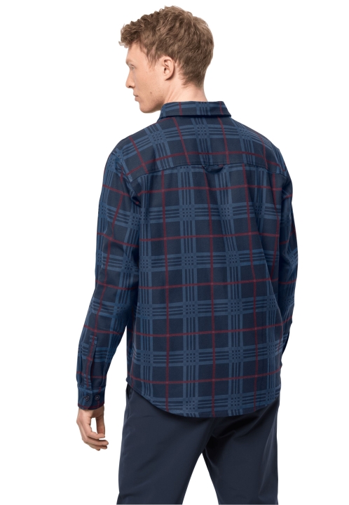 Jack Vlčia Koža Nová Kabína Pohľad Košeľa M Nočná Modrá šeky