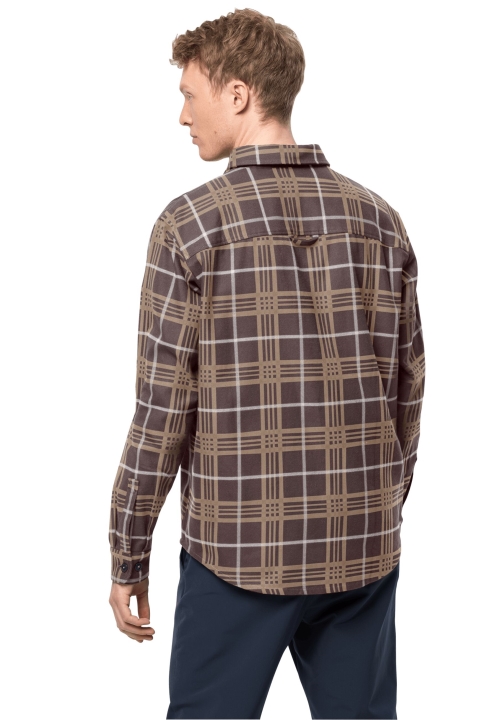 Tmavý Dub šeky Kabína Pohľad Košeľa M Hot Jack Vlčia Koža