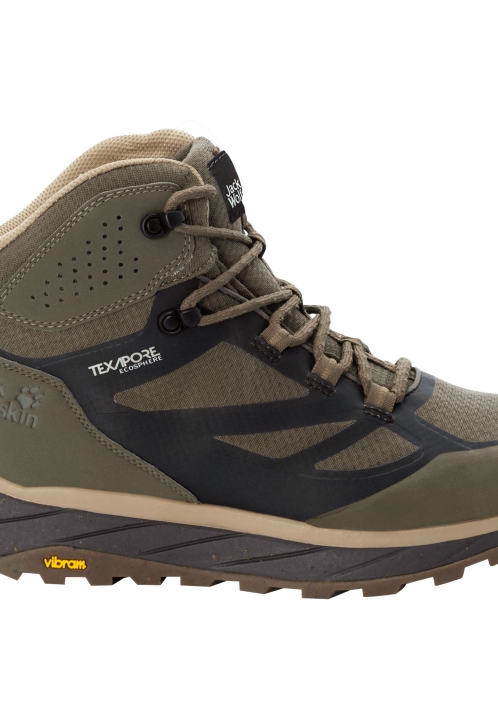 Hnedo-béžová Značka Jack Vlčia Koža Terraventure Texapore Mid M