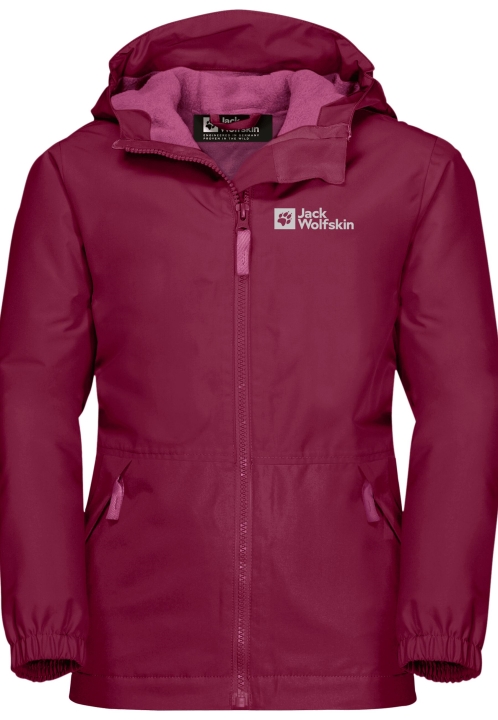 Jack Vlčia Koža Zasnežené Dni Bunda Detská Pôvod Tmavo Rubínová