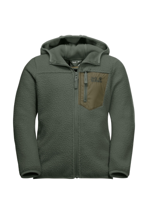 ľadová Kučeravá Bunda S Kapucňou K Tymiánovo Zelená Jack Vlčia Koža Horúca