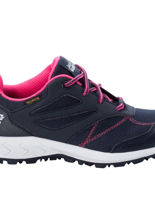 Woodland Texapore Low K Best Jack Vlčia Koža Nočná Modro-ružová