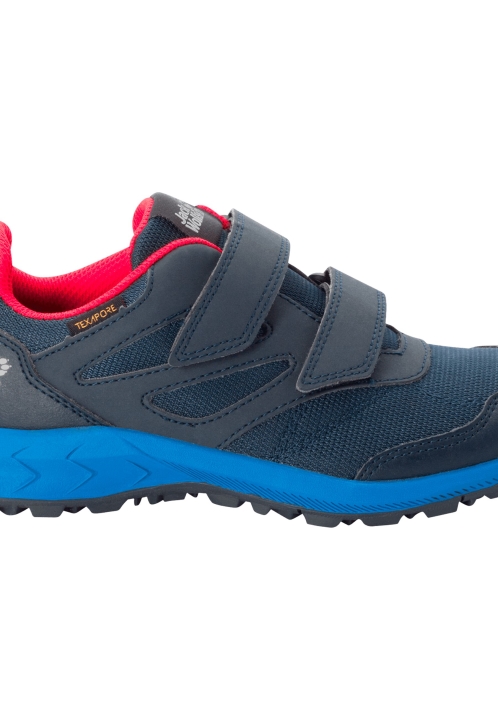 Woodland Texapore Low Vc K Tmavo Modro-červená Jack Vlčia Koža Naj