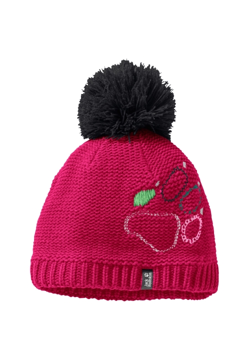 Ružová Dahlia Labková Pletená čiapka Deti Jack Vlčia Koža Originál