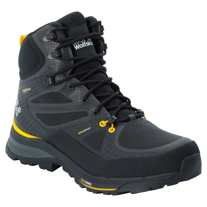 čierna Kolekcia Pánska Force Trekker Texapore Mid Jack Vlčia Koža