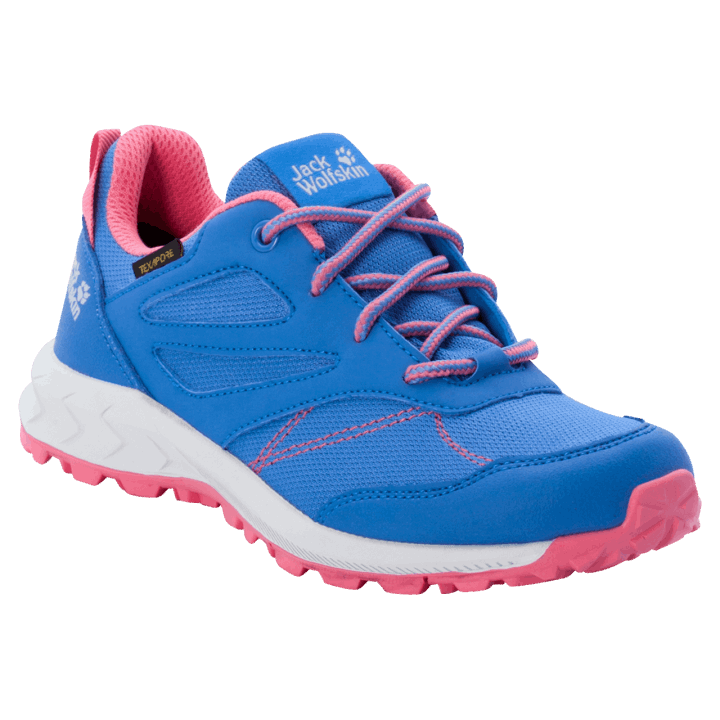 Jack Vlčia Koža Detský Les Texapore Nízky Horúci Modro-koralový