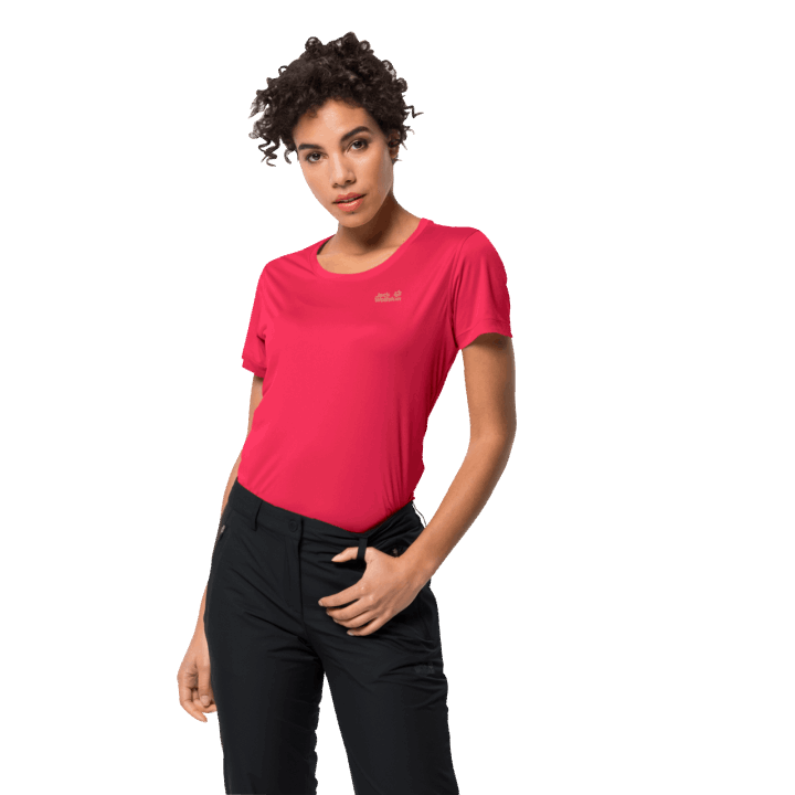 Dámsky Tech T Nový Jack Wolfskin Tulipán červený