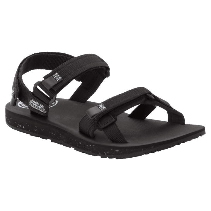 Značky Jack Wolfskin čierno-svetlosivé Dámske Sandále Outfresh