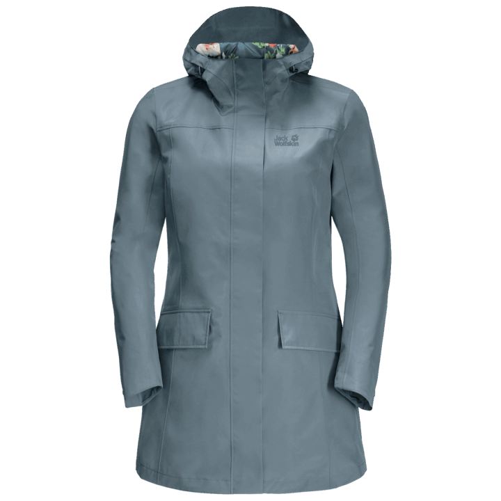 Značky Jack Wolfskin Teal Grey Dámsky Kabát Cape York Paradise