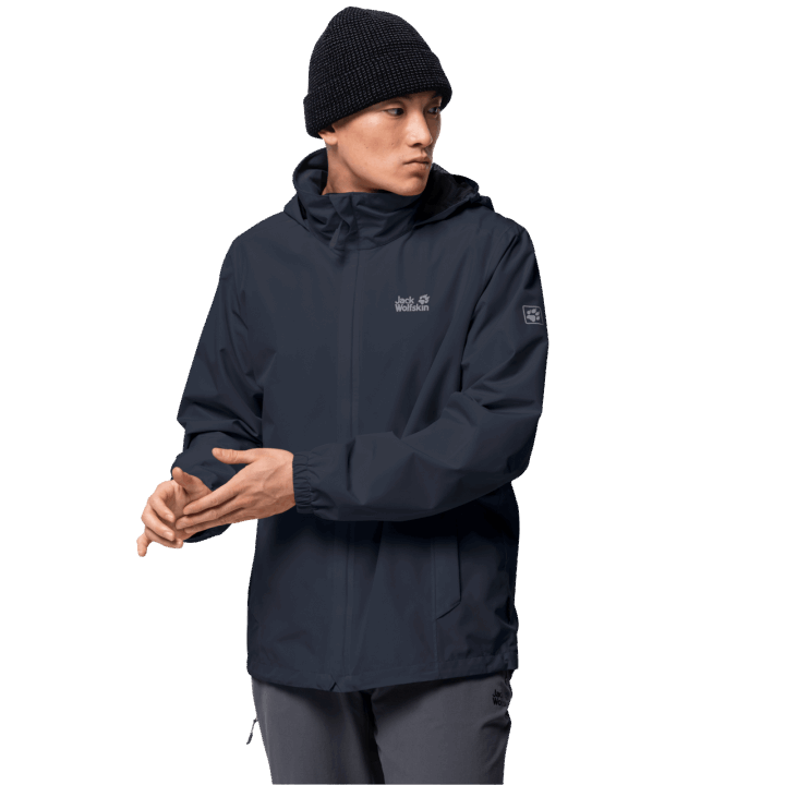 Pánska Búrlivá Bodová Bunda Nočná Modrá Nová Jack Vlčia Koža