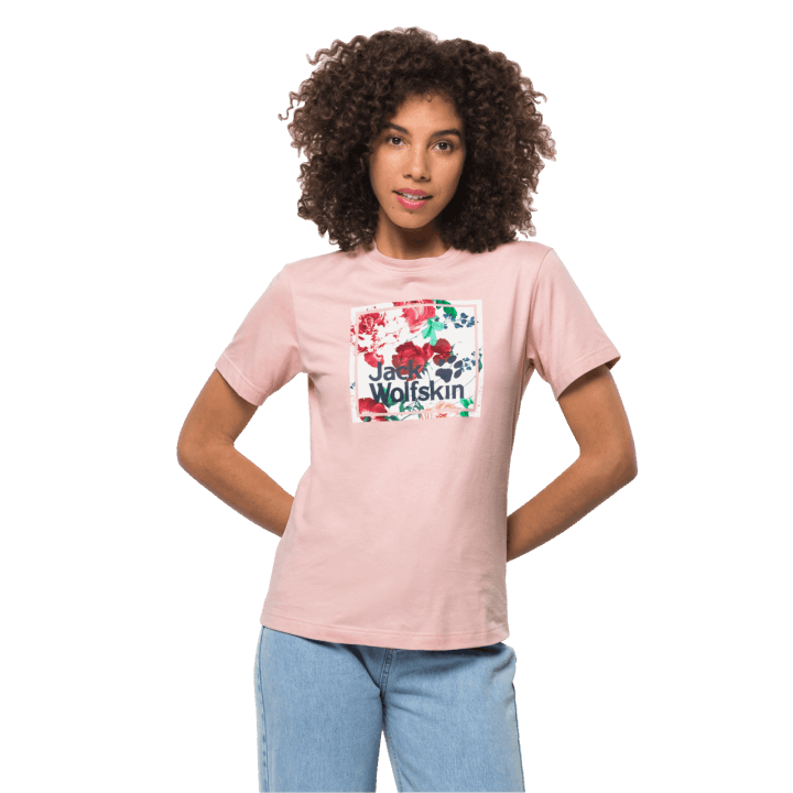 Jack Wolfskin Dámske Kvetinové Logo Kolekcia T Light Blush