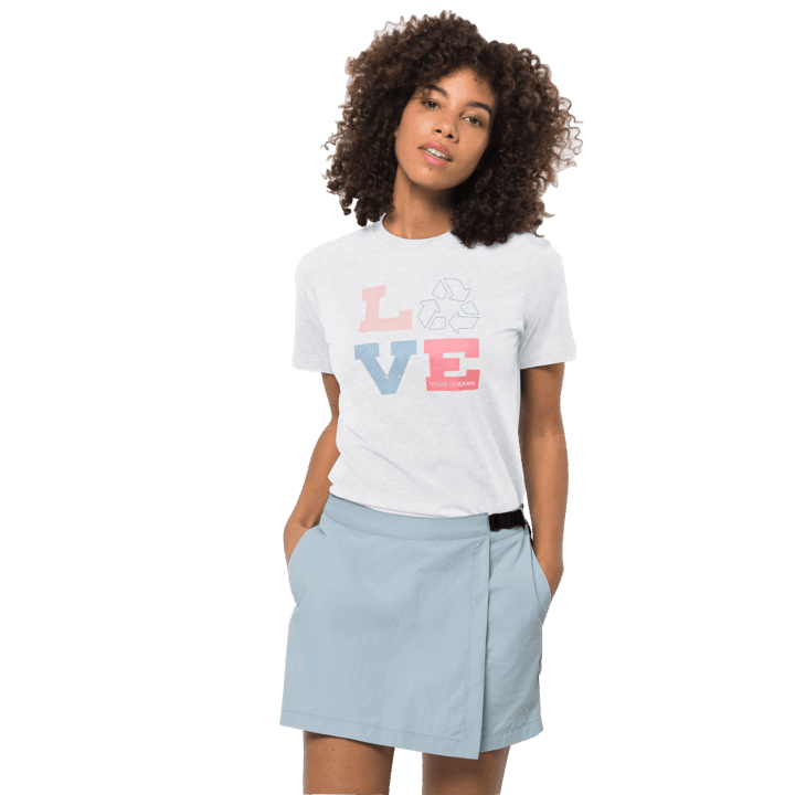 Nový Jack Vlčia Koža Biela Spech Dámska Oceánska Láska T