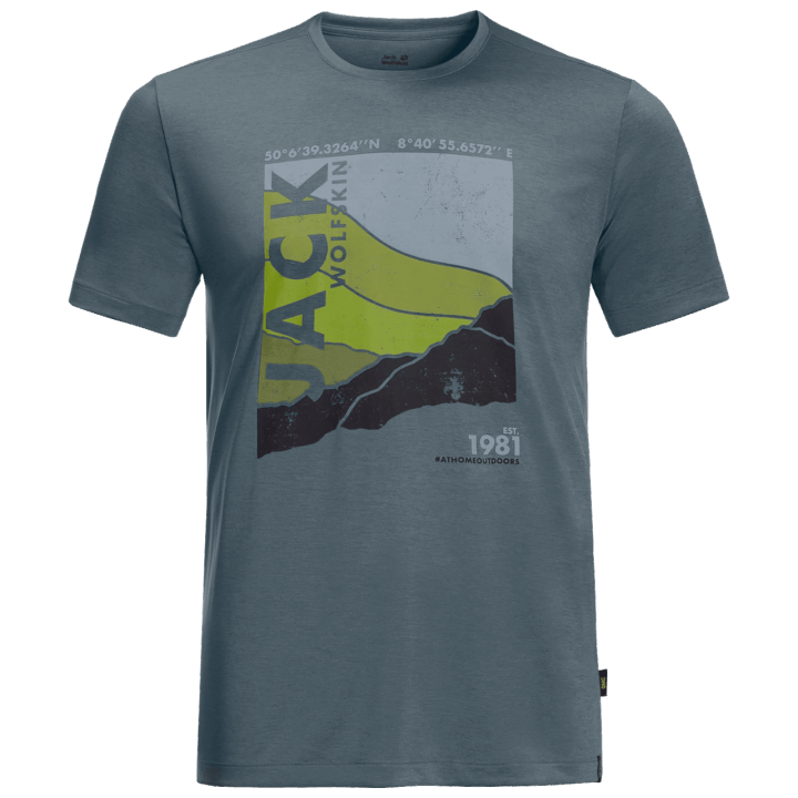 Jack Wolfskin Storm Grey Pánske Crosstrail Graphic T Kolekcie