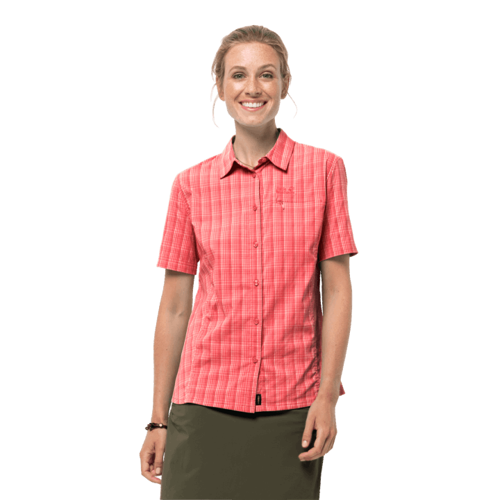 Módna Dámska Košeľa Centaura Púštna Ruža šeky Jack Vlčia Koža