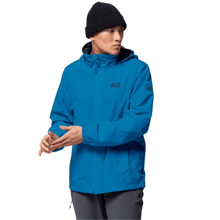 Pánska Búrlivá Bodová Bunda Módna Jack Vlčia Koža Modrá Pacifik