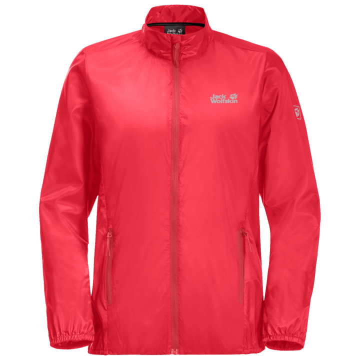 Pôvodný Tulipánový červený Jack Wolfskin Dámsky Pack & Go Windshell