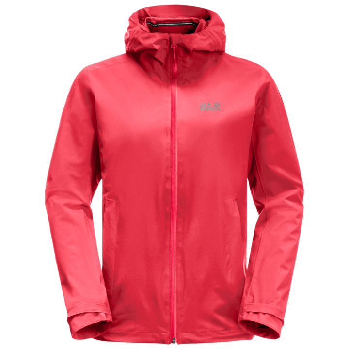 Najlepší Tulipánový červený Jack Wolfskin Dámsky Pack & Go Shell
