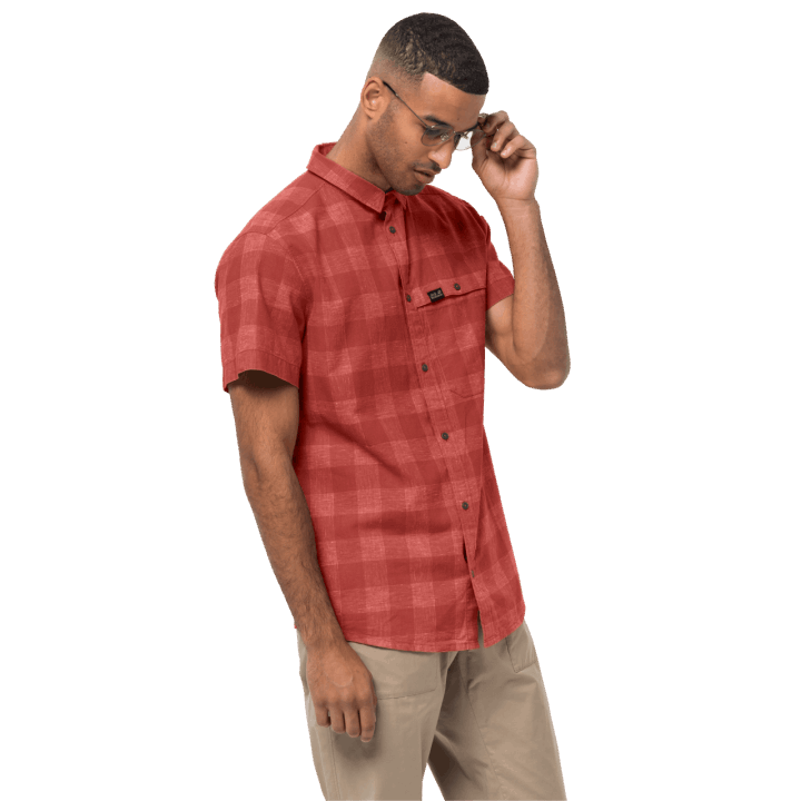 Jack Wolfskin Mexická Paprika Checks Horúce Pánske Vysočiny Tričko