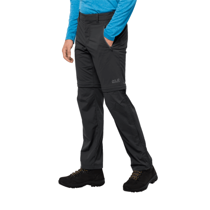 Značkový čierny Jack Wolfskin Pánsky Overland Zips Preč