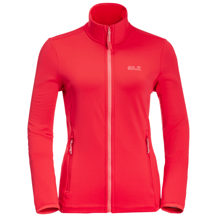 Značky Dámsky šilt Mriežka Fleece Jack Vlčia Koža Tulipán červená