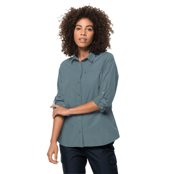 Dámska Vyhrnutá Košeľa Pri Jazere Best Jack Wolfskin Teal Grey