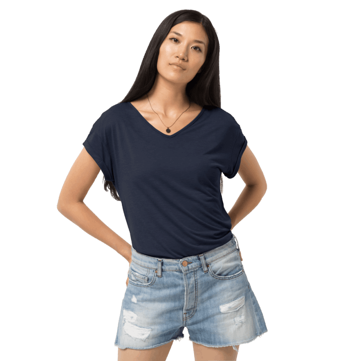 Dámske Koralové Pobrežie T Horúca Polnočná Modrá Jack Vlčia Koža