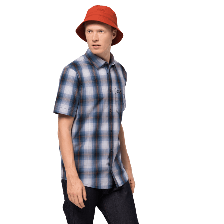 Módne Nočné Modré šeky Pánska Teplá čili Košeľa Jack Wolfskin