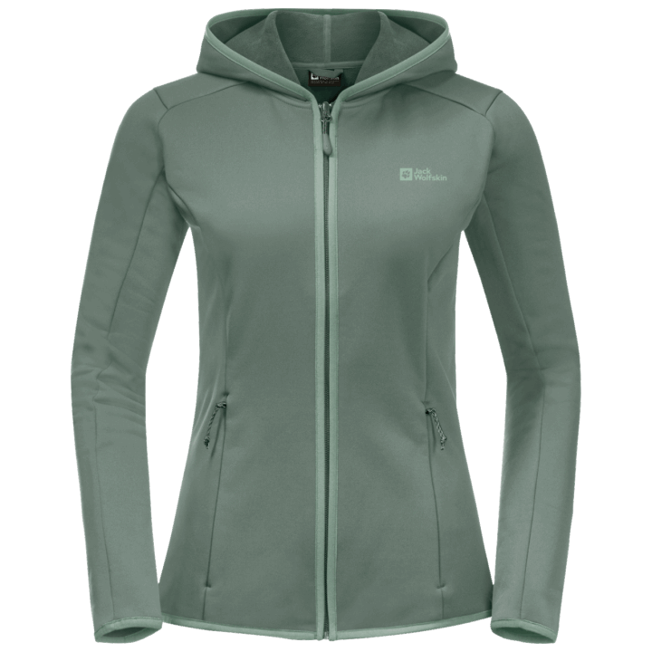 Módny živý Plot Zelený Dámsky Baiselberg S Kapucňou Celorozopínací Jack Vlčia Koža