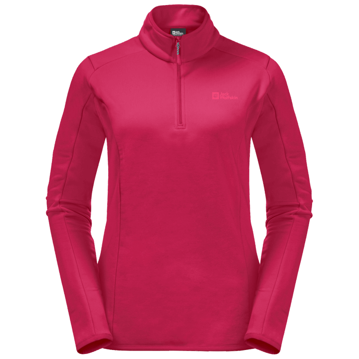 Jack Wolfskin Dámsky Baiselberg Polovičný Zips Ružová Georgínová Móda