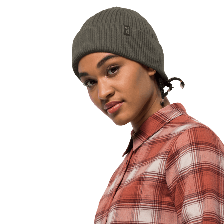 útulná čiapka Zaprášená Olivová Hot Jack Vlčia Koža