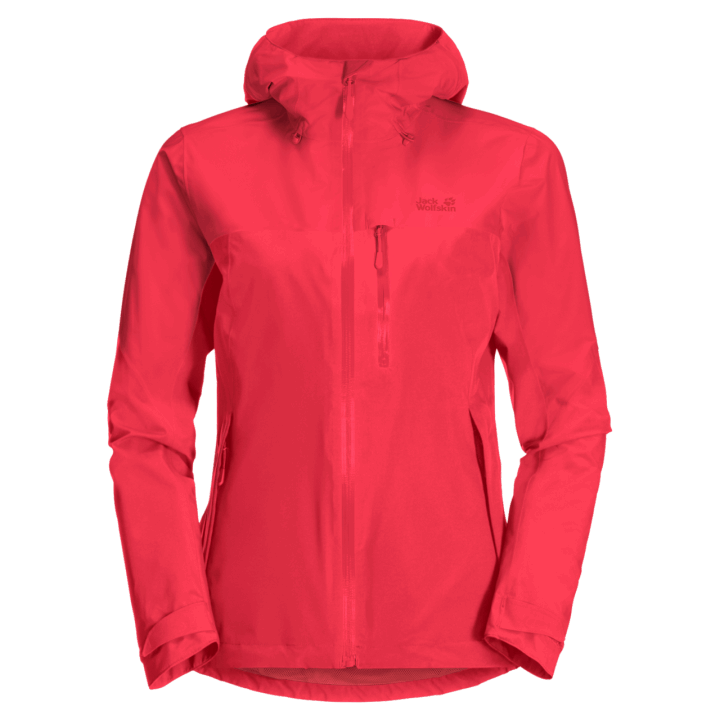 Tulipánovo červená Kolekcia Jack Wolfskin Dámska Go Hike Bunda