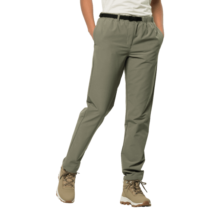 Kolekcie Zaprášené Olivové Jack Wolfskin Dámske Zimné Vychádzkové Nohavice