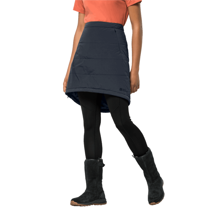 Dámska Alpengluehen Sukňa Jack Vlčia Koža Nočná Modrá Pôvod