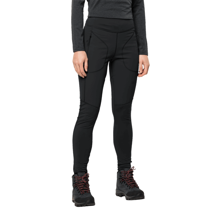 Dámske Pančuchové Nohavice Salmaser čierne Originál Jack Wolfskin