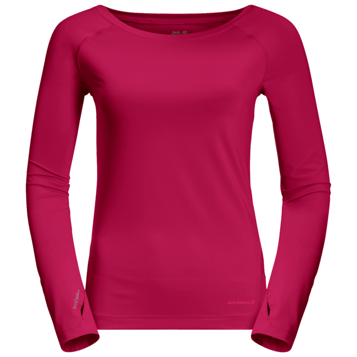 Brusnicový Jack Wolfskin Značky Dámsky Tasman Dlhý Rukáv