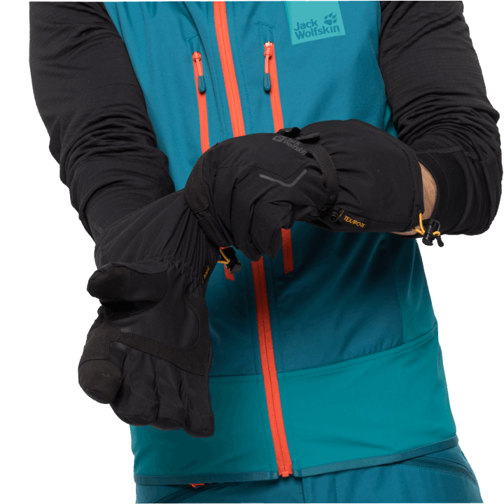 Jack Wolfskin Texapore Veľké Biele Rukavice Značky Black