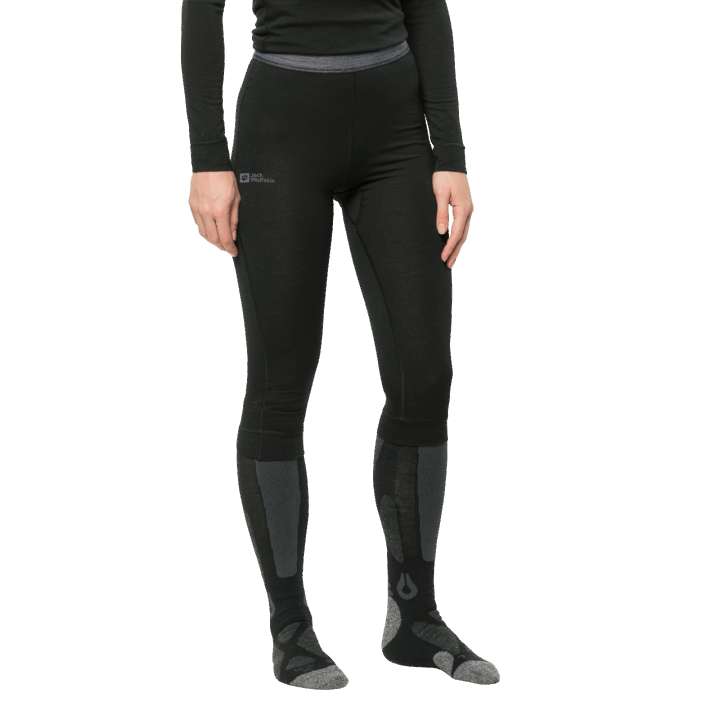 čierne Dámske Vlnené Nohavice Alpspitze Jack Wolfskin Fashion