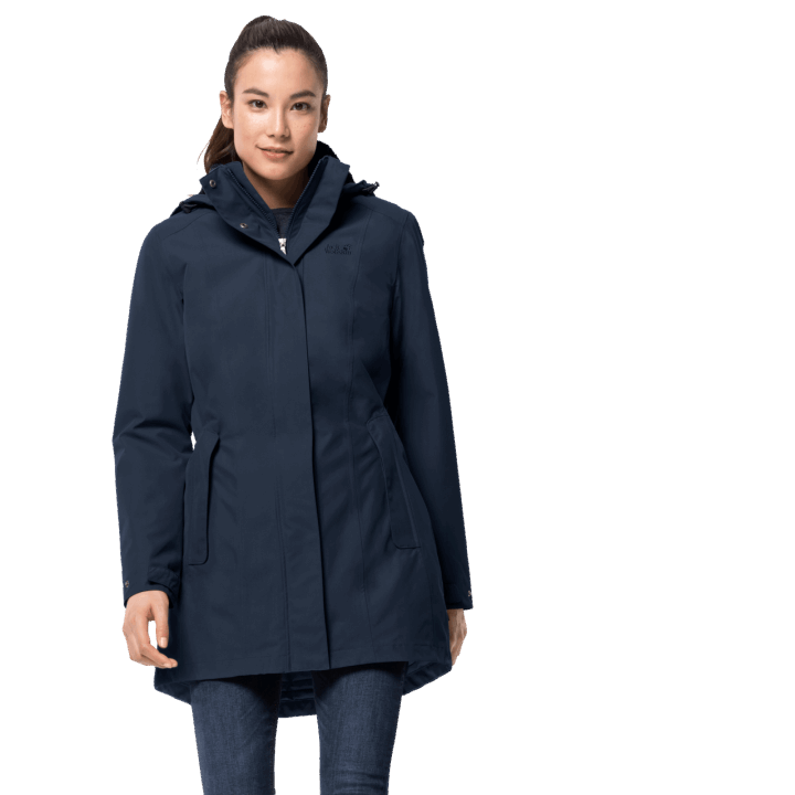 Jack Wolfskin Polnočný Modrý Kabát Značky Madison Avenue