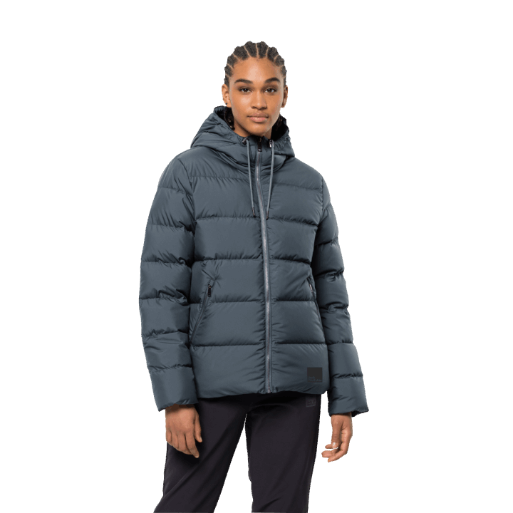 Originál Dámske Mrazené Palácové Sako Bridlicovo Modrá Jack Vlčia Koža