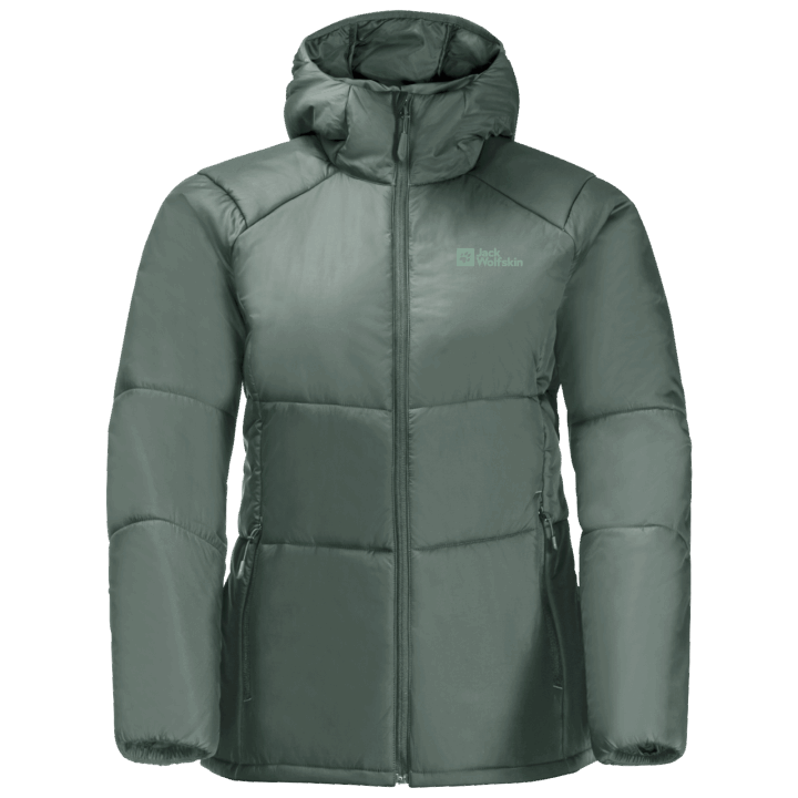 Jack Vlčia Koža živý Plot Zelená Dámska Bergland Zateplená Mikina Nové