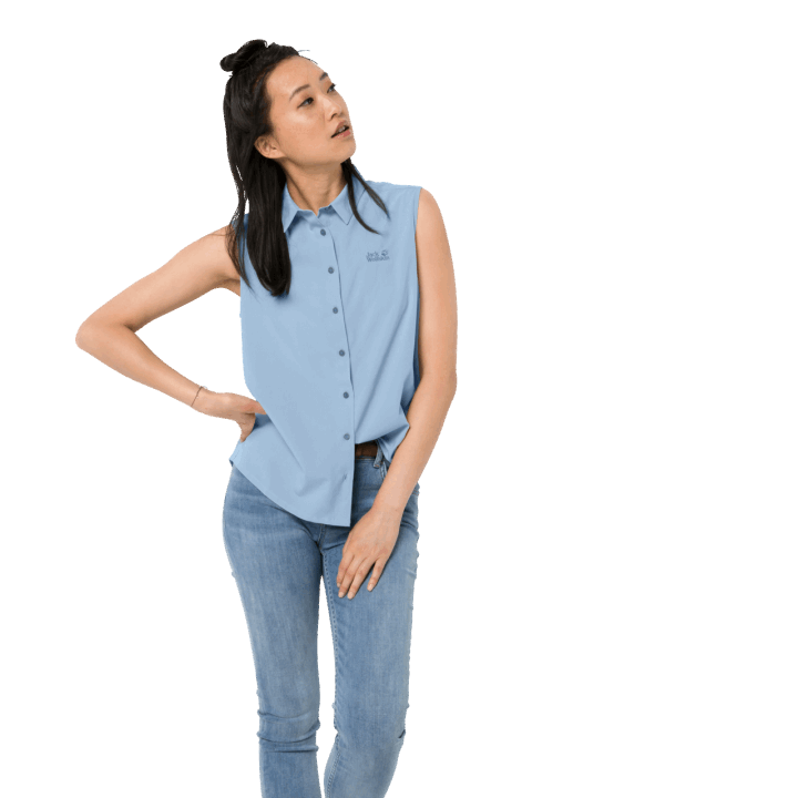 Dámska Sonora Košeľa Bez Rukávov Nová ľadovo Modrá Jack Vlčia Koža