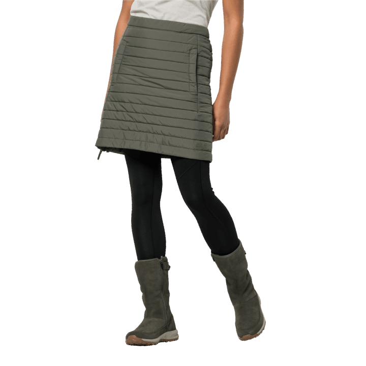 Zaprášená Oliva Hot Jack ľadová Sukňa Z Vlčej Kože