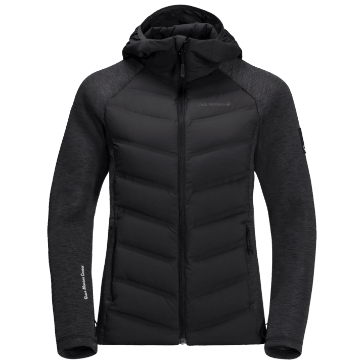 čierna Dámska Tasmanská Bunda Značky Jack Wolfskin