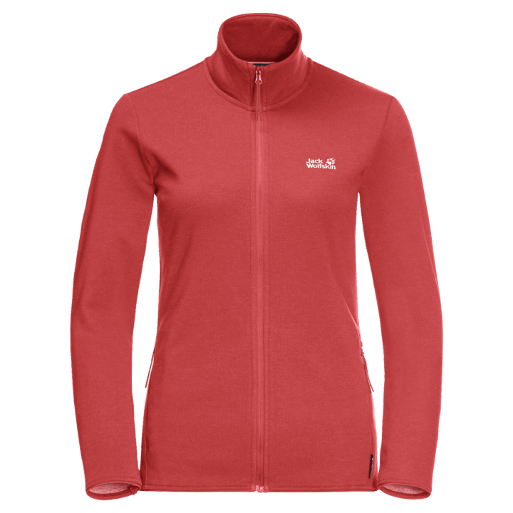 Jack Wolfskin Dámske Jwp Midlayer Kolekcie Koralovo červená