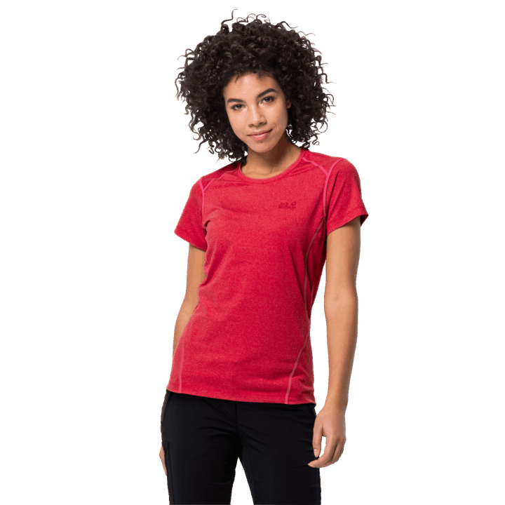 Kolekcie Jack Wolfskin Clear Red Dámske Sky Flex T