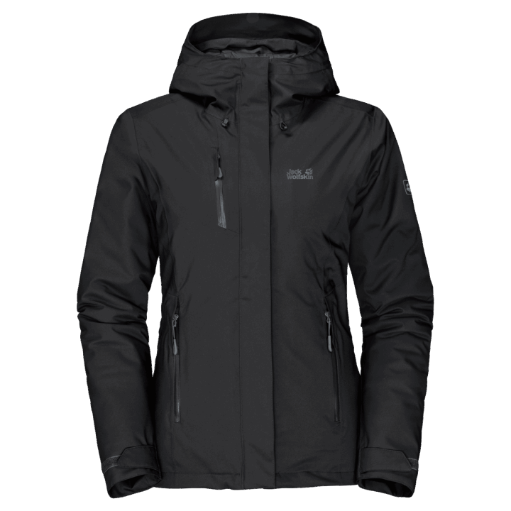 Módna čierna Dámska Troposférová Bunda Jack Wolfskin