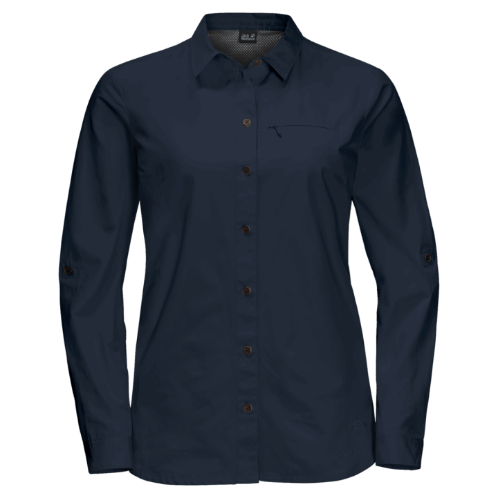 Dámska Vyhrňovacia Košeľa Pri Jazere Polnočná Modrá Jack Vlčia Koža Hot