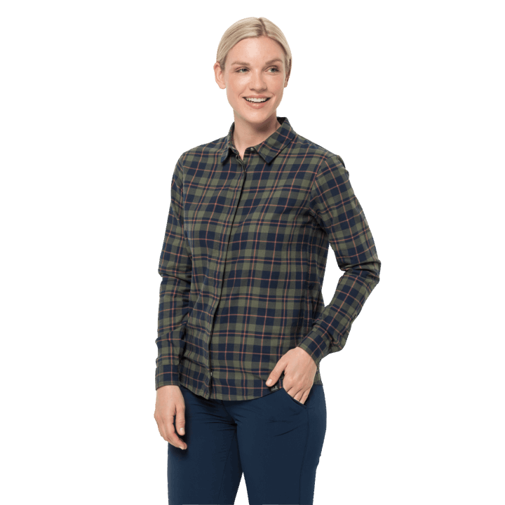 Dámska Košeľa Carson Nová Jack Vlčia Koža Polnočná Modrá Káro