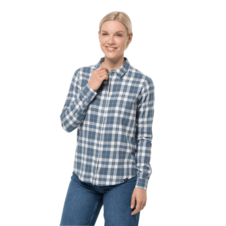 Dámska Košeľa Carson Fashion Frost Blue Checks Jack Wolfskin