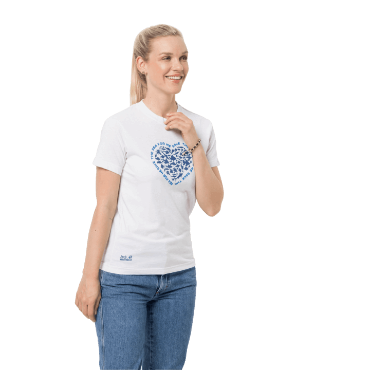 Biela Spech Móda Jack Vlčia Koža Dámska Morská Zem T